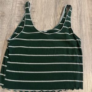 Pacsun green white striped tank top